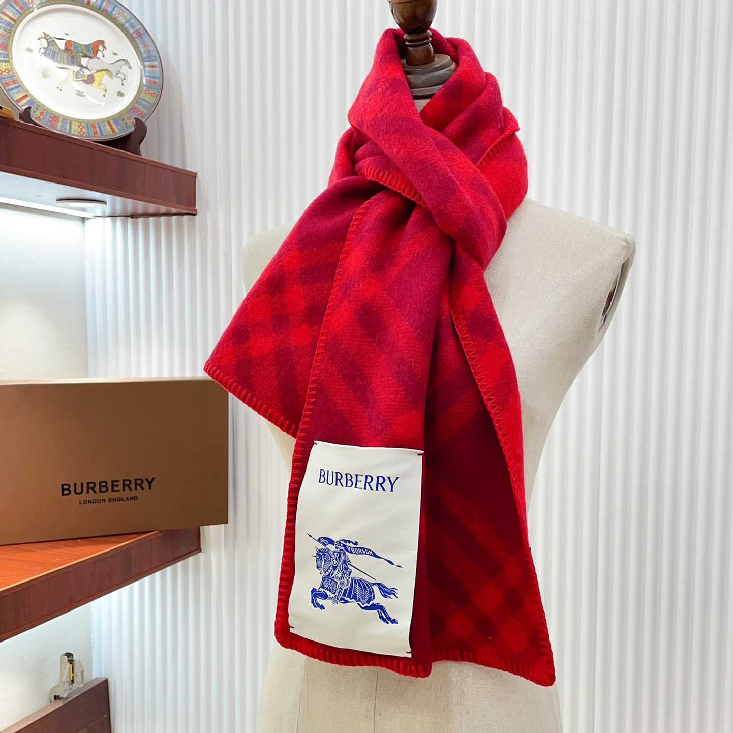 Burberry Check Wool Scarf - DopestKickz