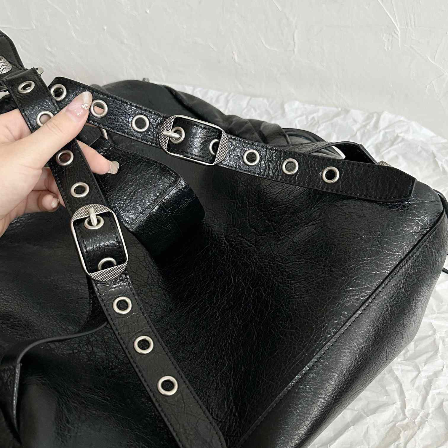 Balenciaga Men's Le Cagole Men Backpack In Black - DopestKickz