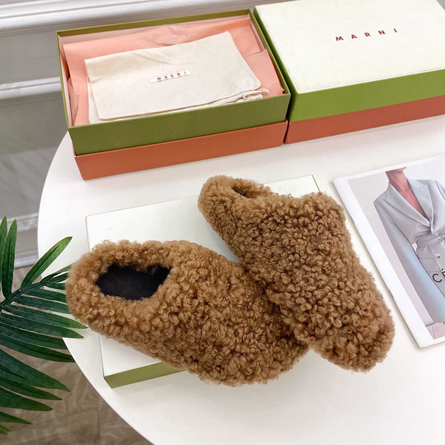 Marni Lamb Fur Mules - DopestKickz