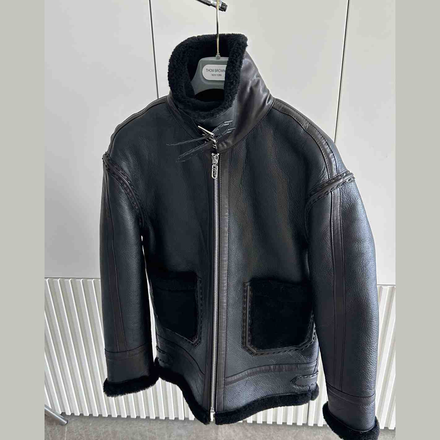 Fendi Black Shearling Jacket - DopestKickz