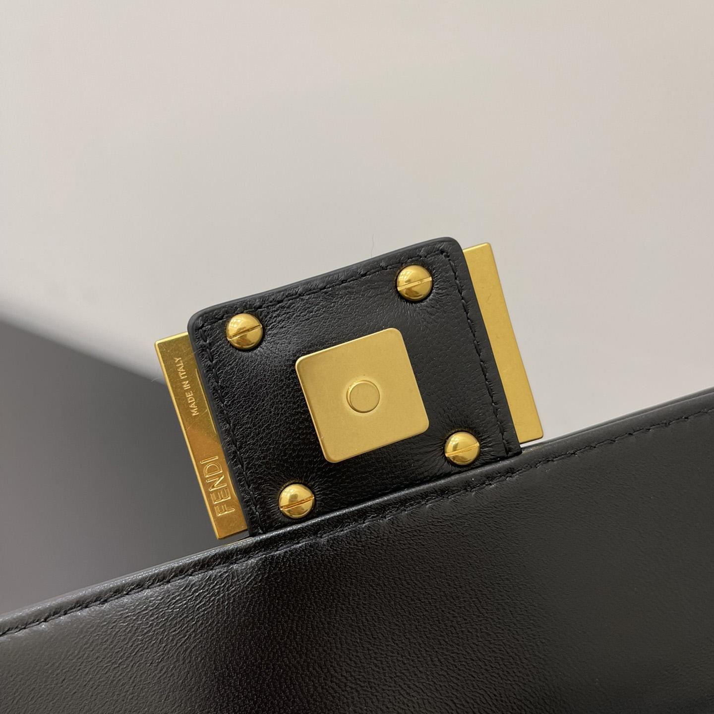 Fendi Baguette Black Leather Bag - DopestKickz