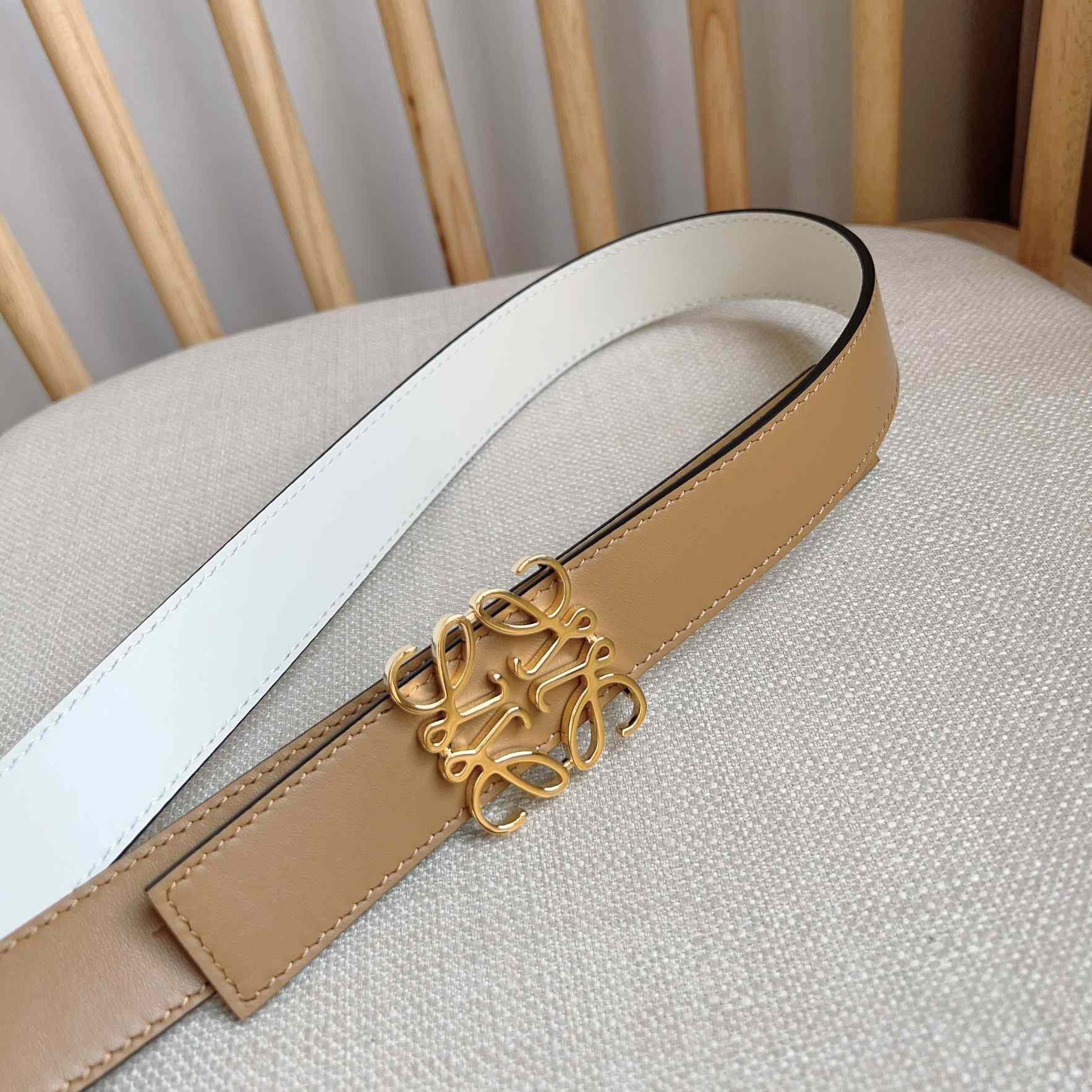 Loewe Reversible Anagram Belt In Smooth Calfskin - DopestKickz