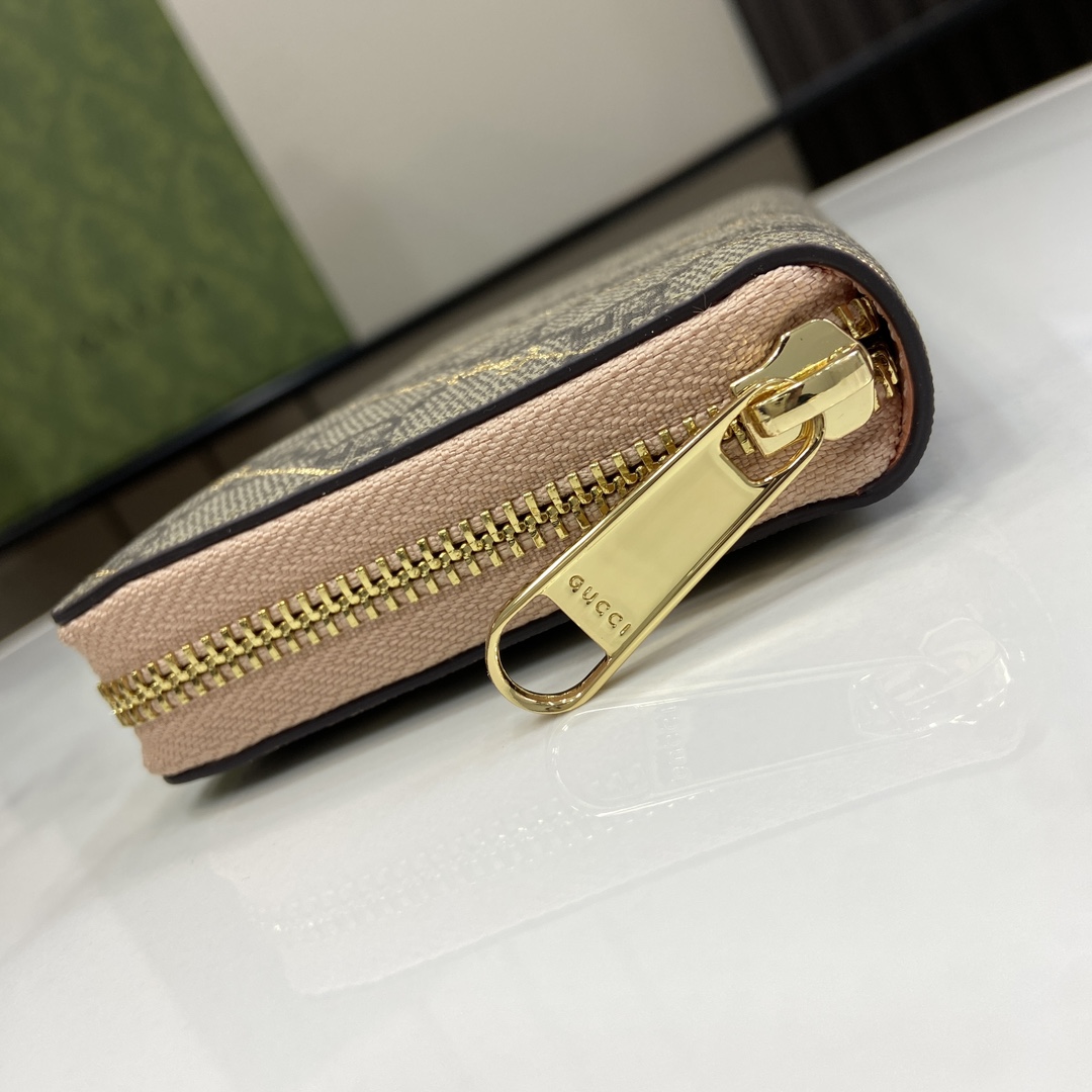 Gucci Zip Around Wallet With Horsebit Print  - DopestKickz