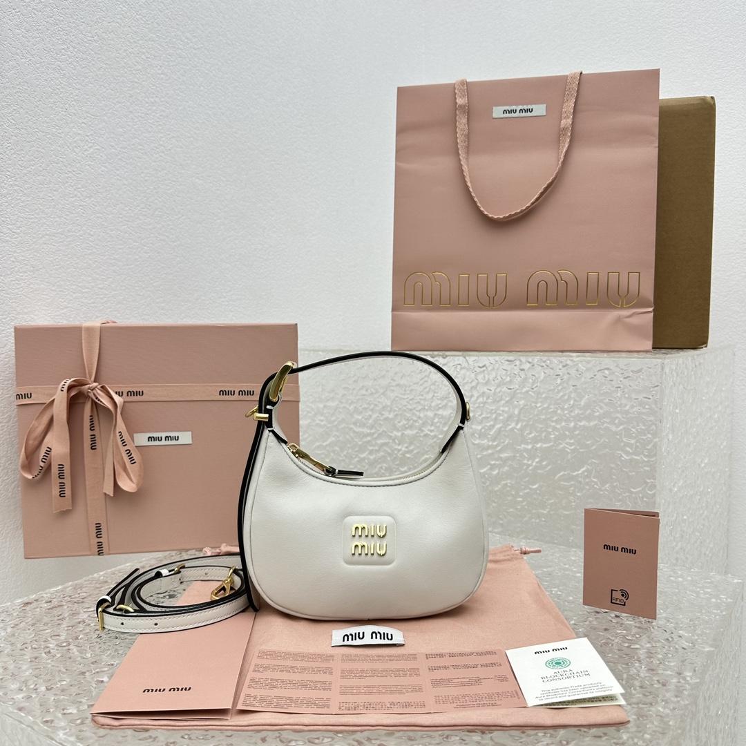 Miu Miu Leather Hobo Bag - DopestKickz