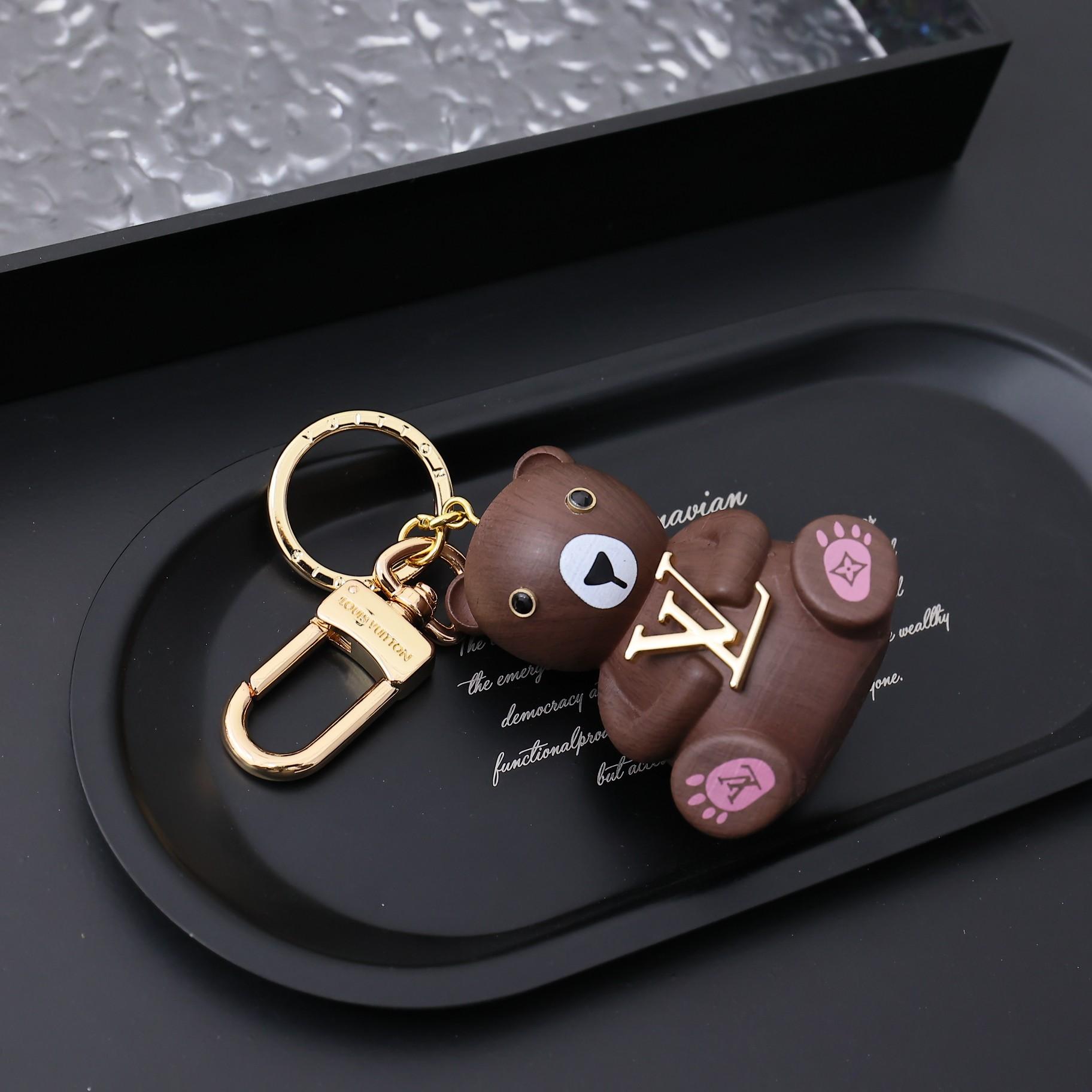 Louis Vuitton LV Teddy Bear Keyring And Bag Charm   M01360 - DopestKickz