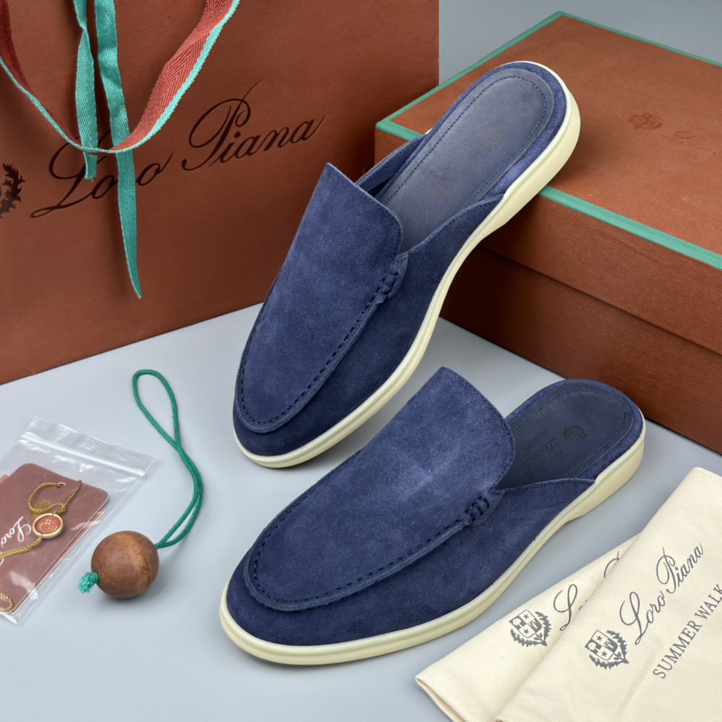 Loro Piana Babouche Walk Loafers Violet Color - DopestKickz
