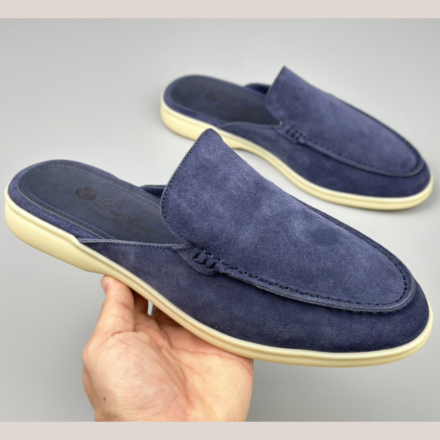 Loro Piana Babouche Walk Loafers Violet Color - DopestKickz
