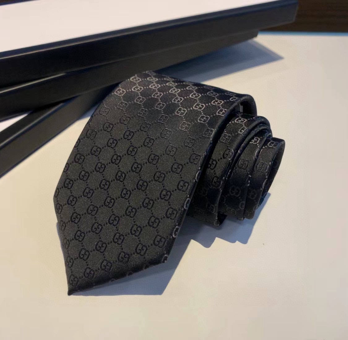 Gucci GG Pattern Silk Tie - DopestKickz