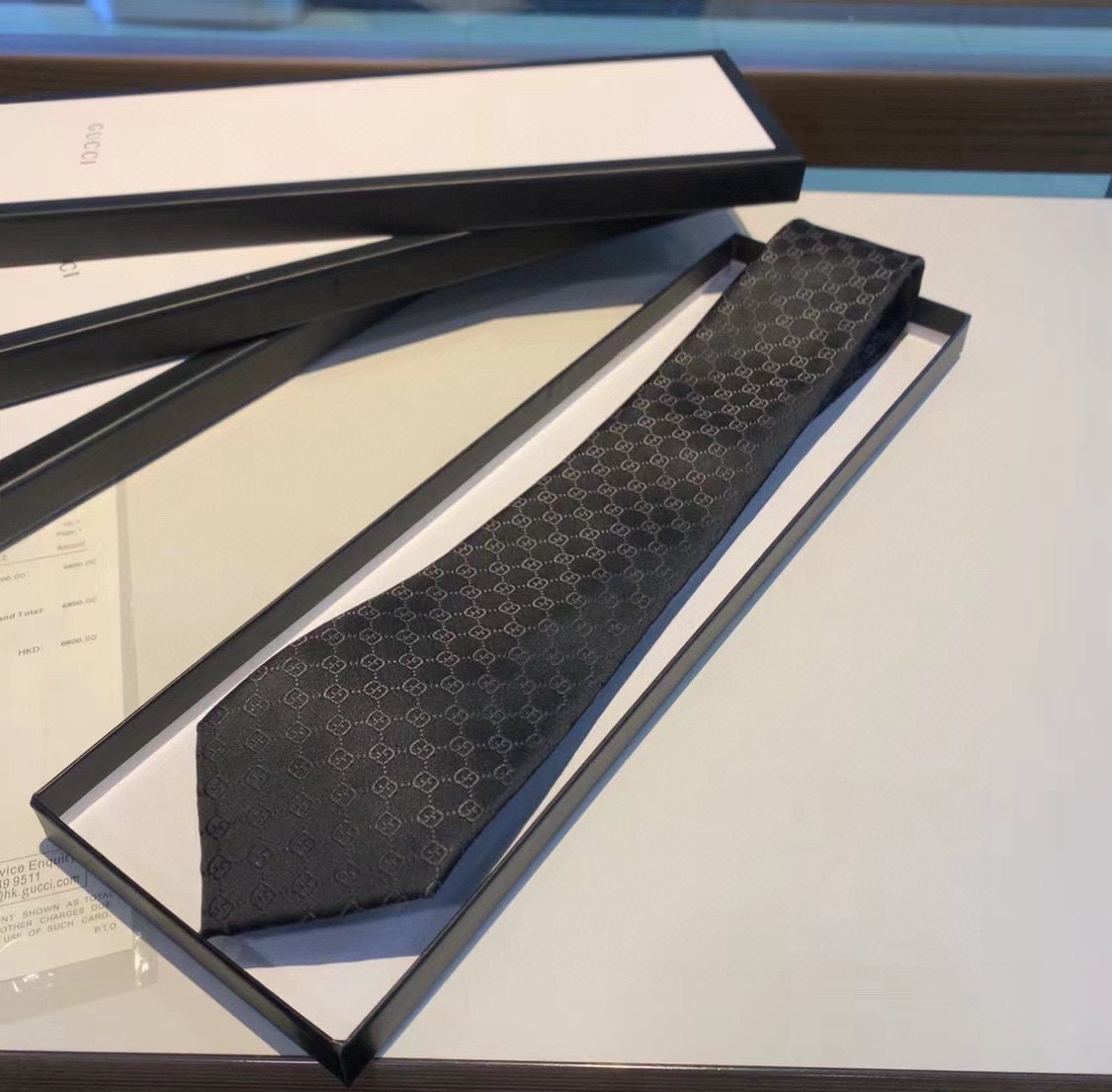 Gucci GG Pattern Silk Tie - DopestKickz