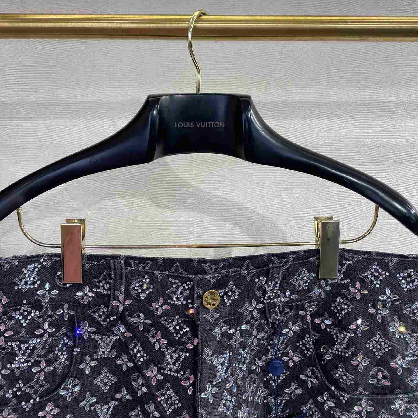 Louis Vuitton Embroidered Monogram Baggy Denim Pants   1ABY8N - DopestKickz