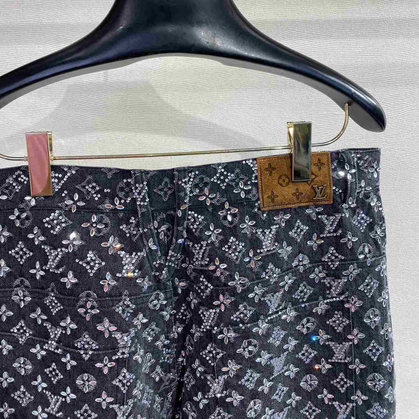 Louis Vuitton Embroidered Monogram Baggy Denim Pants   1ABY8N - DopestKickz