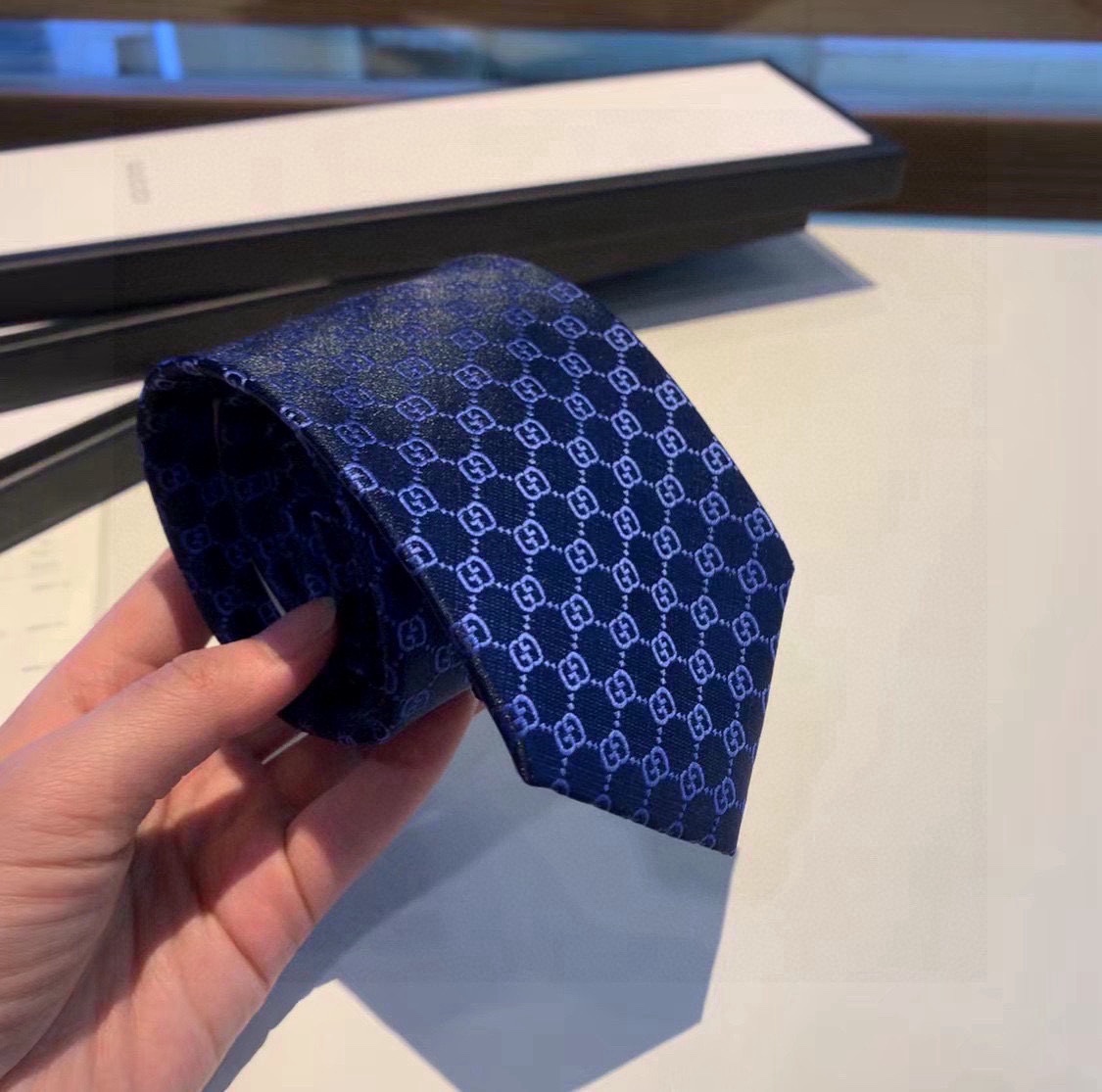 Gucci GG Pattern Silk Tie - DopestKickz