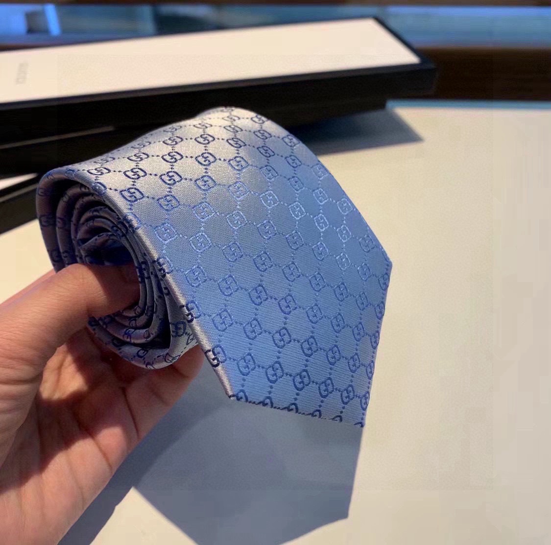 Gucci GG Pattern Silk Tie - DopestKickz