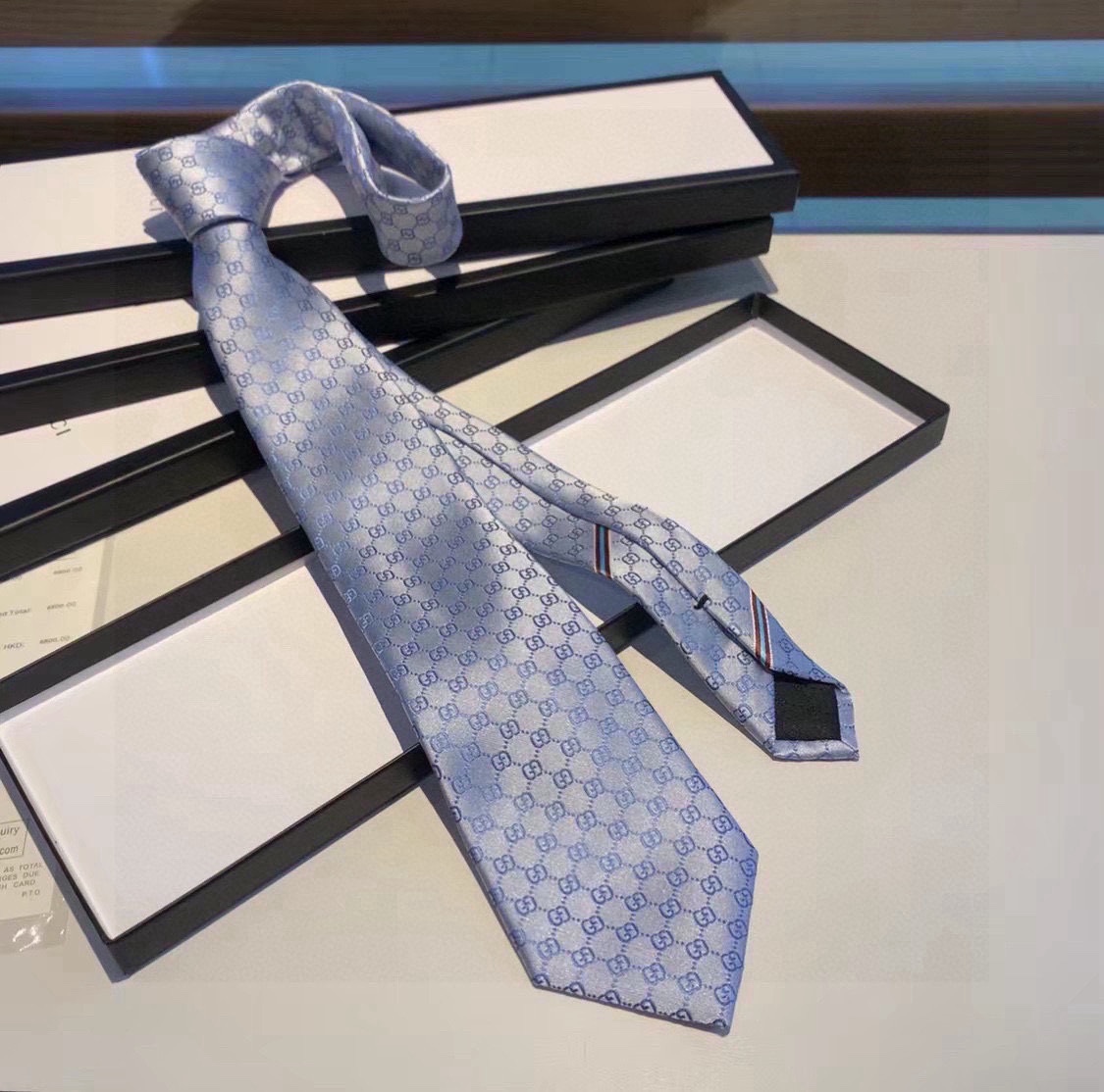 Gucci GG Pattern Silk Tie - DopestKickz