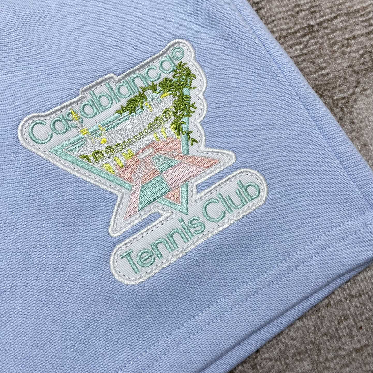 Casablanca Tennis Club Icon-appliqué Shorts    c724 - DopestKickz