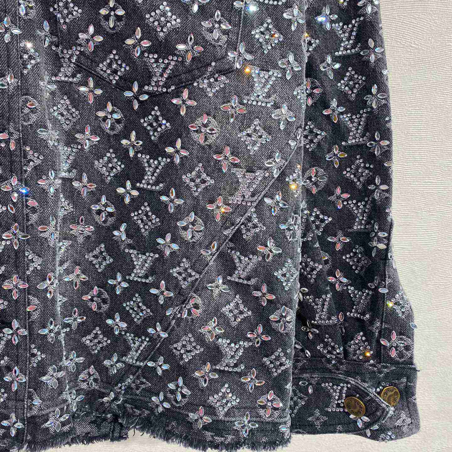 Louis Vuitton Embroidered Monogram Denim Overshirt    1ABY8X - DopestKickz