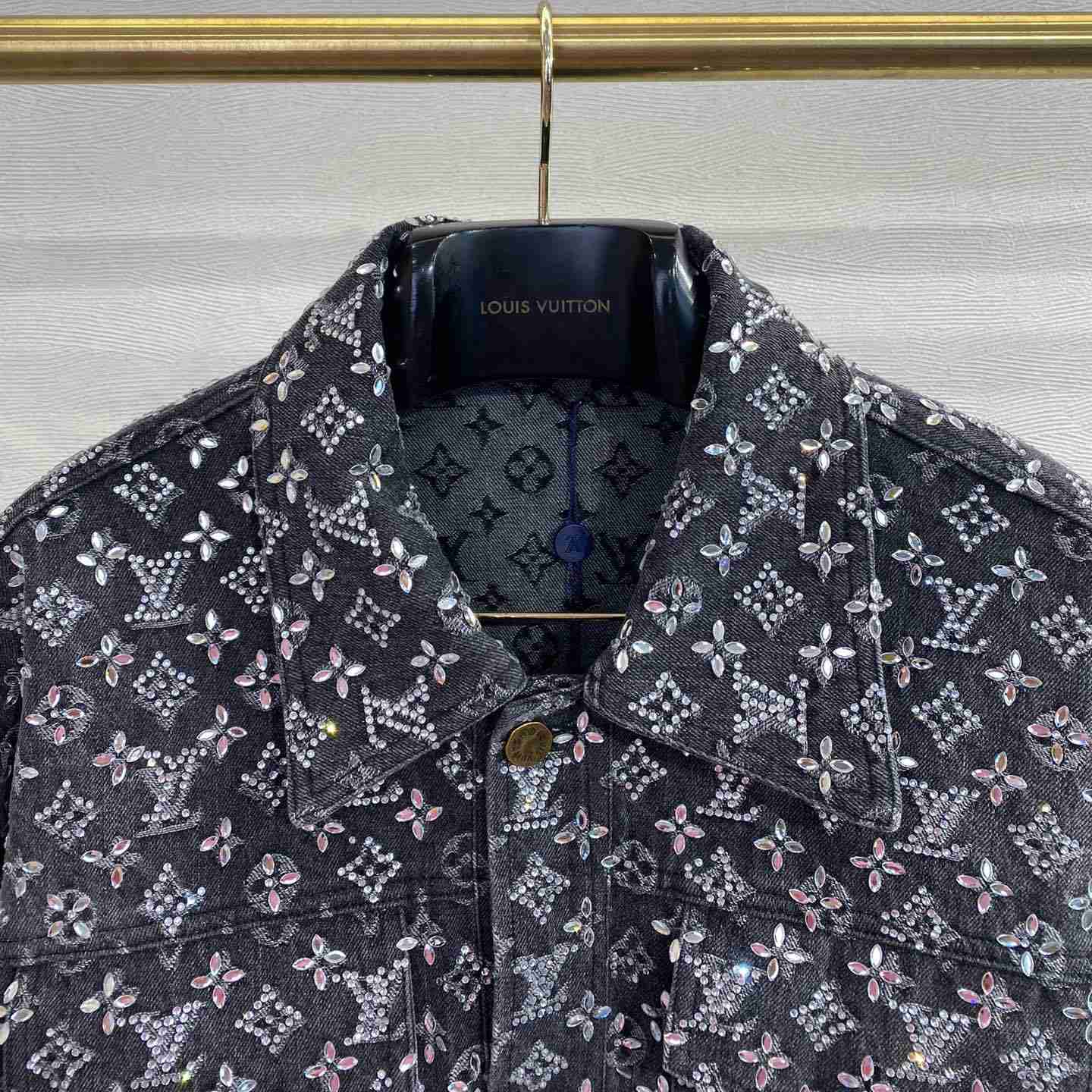 Louis Vuitton Embroidered Monogram Denim Overshirt    1ABY8X - DopestKickz