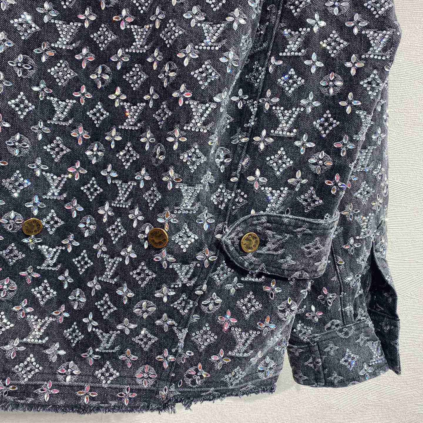 Louis Vuitton Embroidered Monogram Denim Overshirt    1ABY8X - DopestKickz