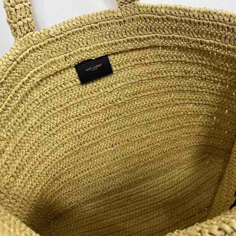 Saint Laurent Rive Gauche Printed Raffia Tote Bag  (48-36-14 cm) - DopestKickz