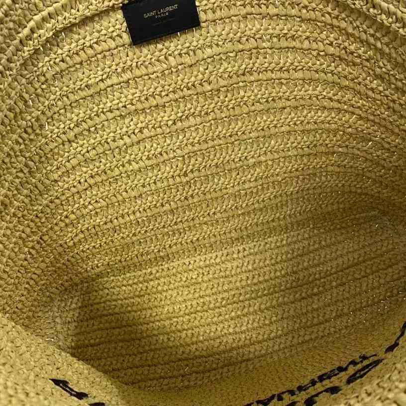 Saint Laurent Rive Gauche Printed Raffia Tote Bag  (48-36-14 cm) - DopestKickz
