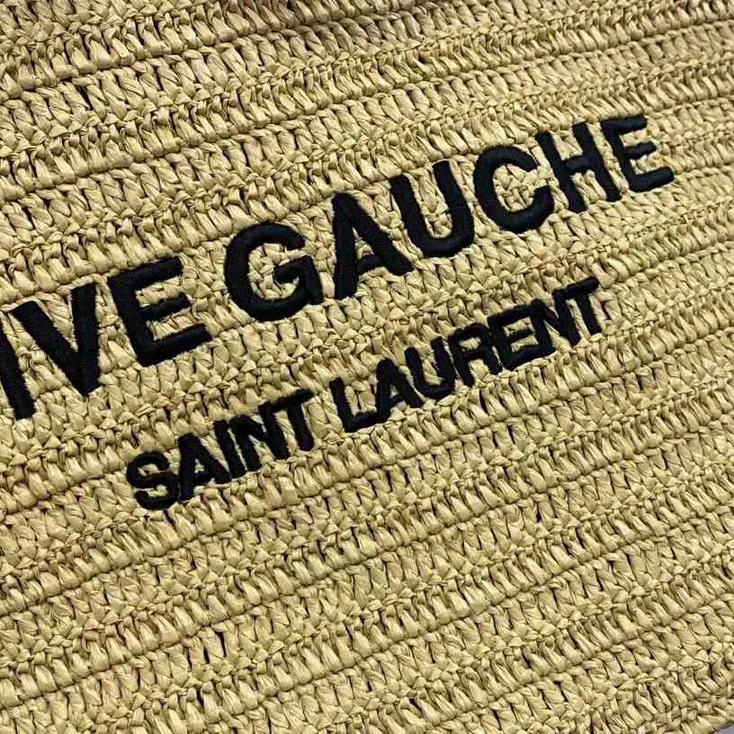 Saint Laurent Rive Gauche Printed Raffia Tote Bag  (48-36-14 cm) - DopestKickz