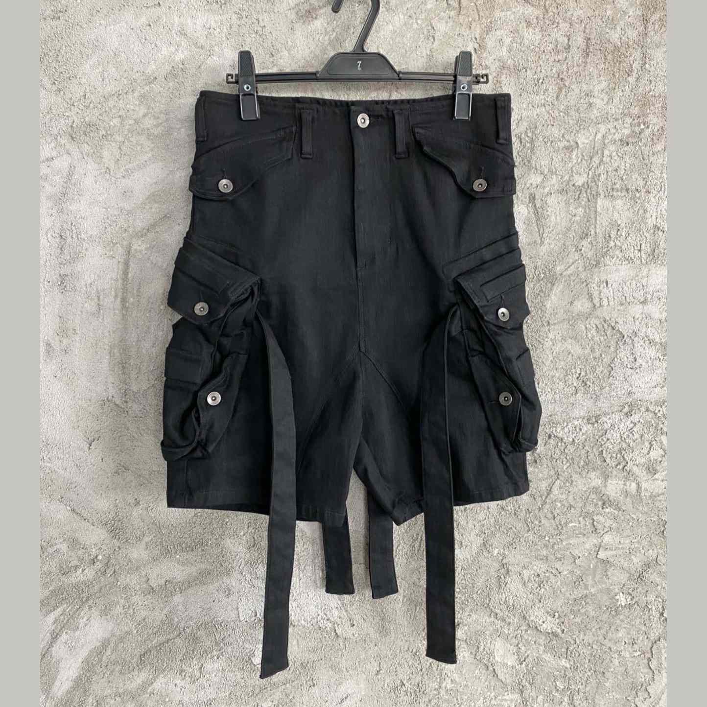 Julius Black Belt Cargo Pocket Shorts - DopestKickz