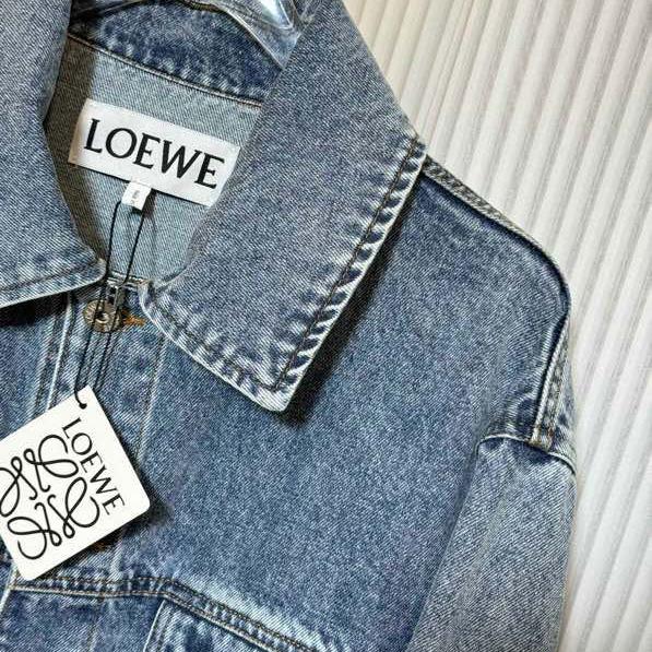 Loewe Anagram Jacket In Denim In Blue  - DopestKickz