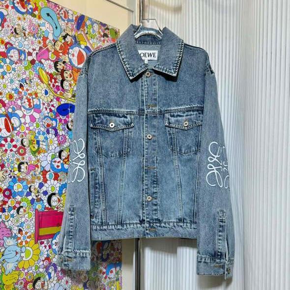 Loewe Anagram Jacket In Denim In Blue  - DopestKickz