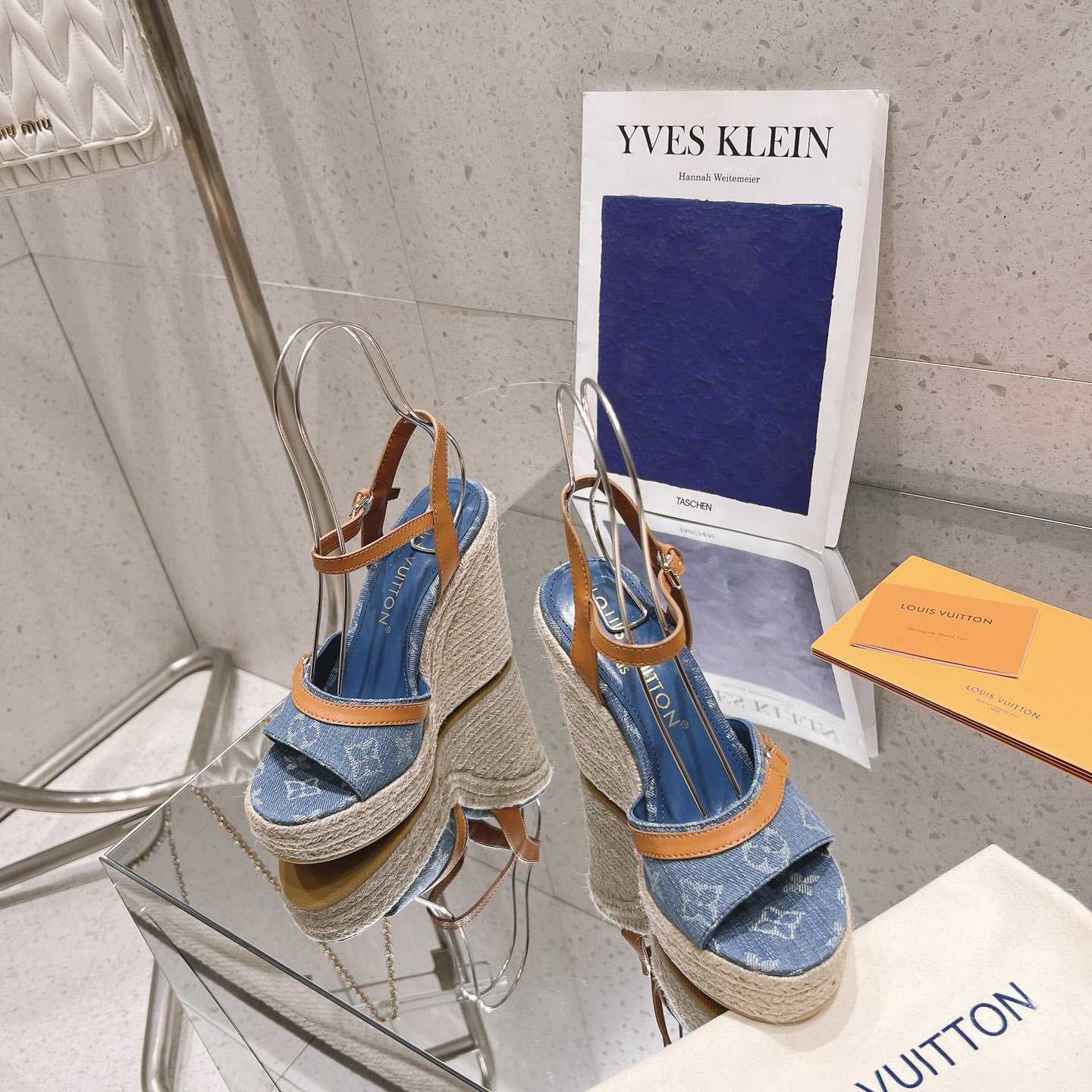 Louis Vuitton Helios Wedge Sandal   - DopestKickz