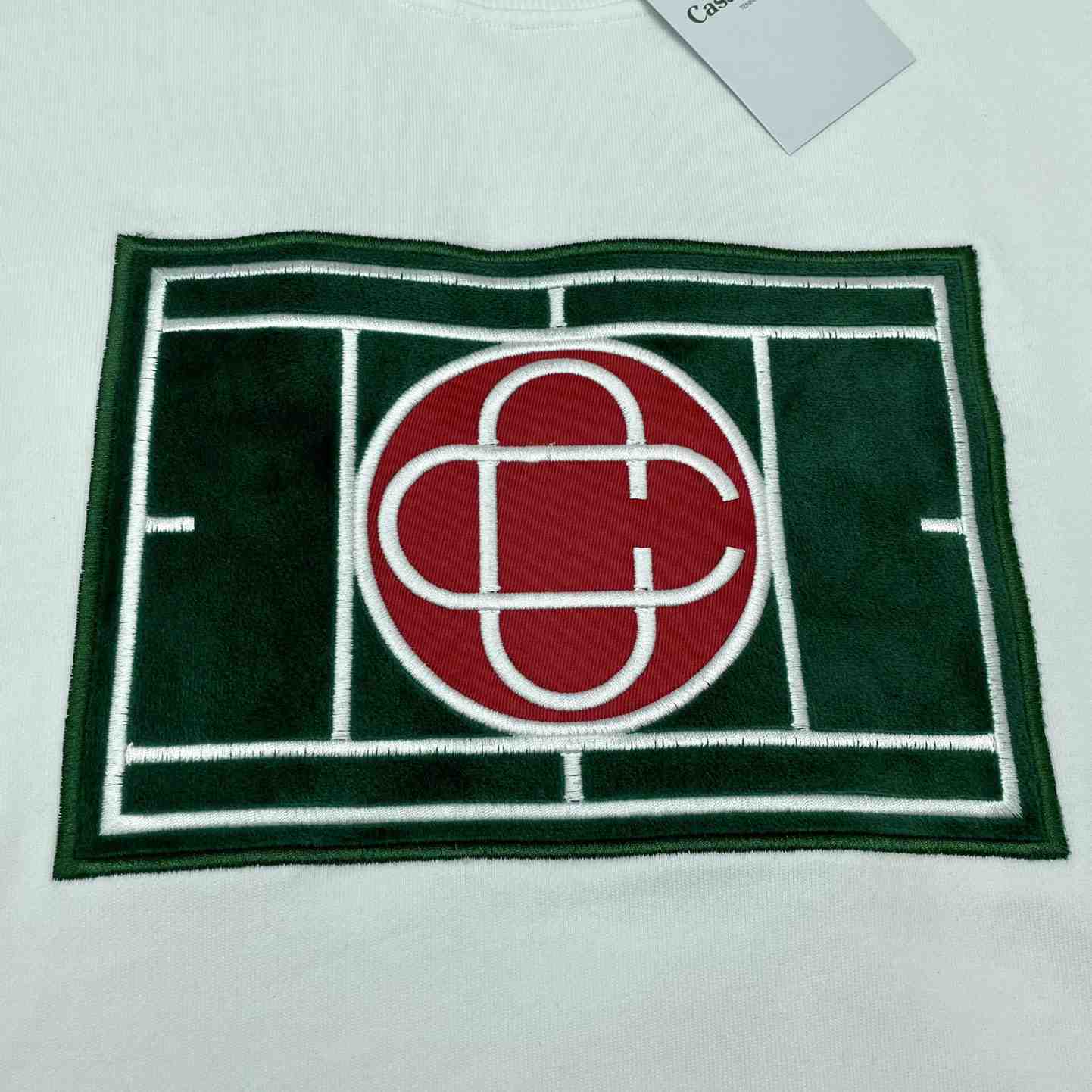 Casablanca Tennis Court Chenille Crew Sweat - DopestKickz