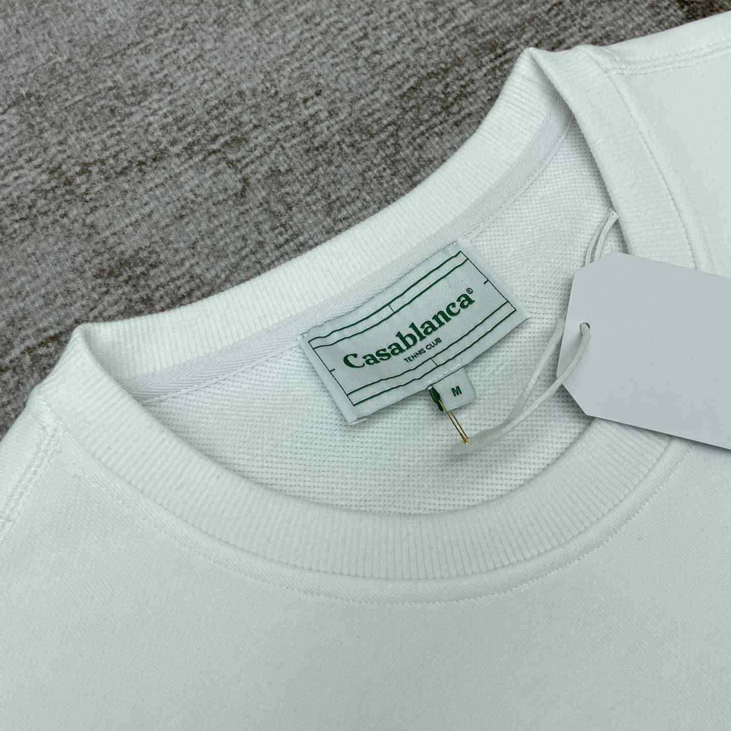Casablanca Tennis Court Chenille Crew Sweat - DopestKickz