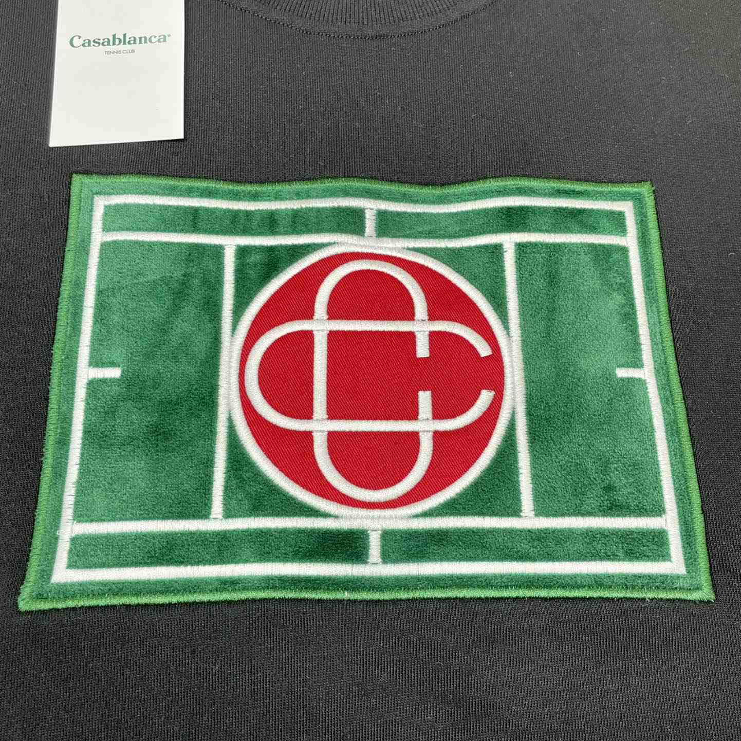 Casablanca Tennis Court Chenille Crew Sweat - DopestKickz