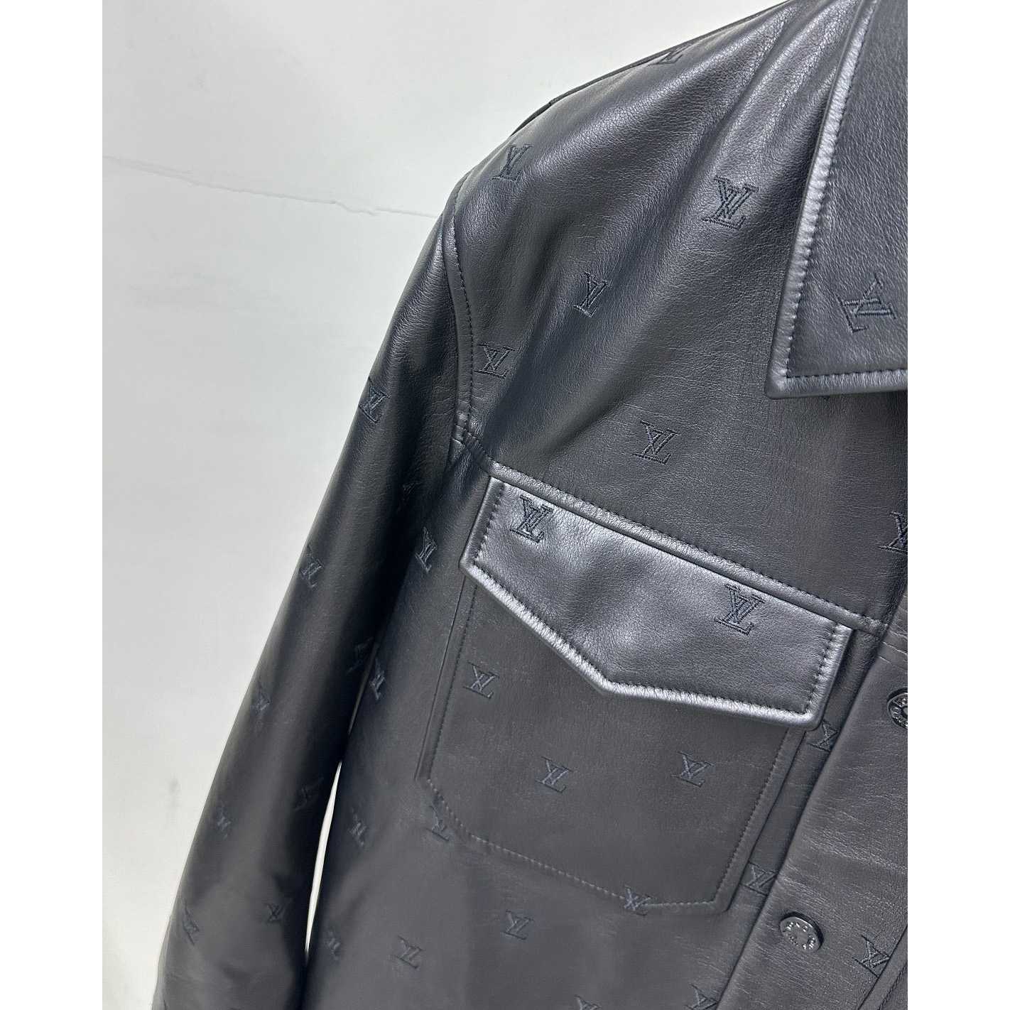 Louis Vuitton Embroidered Leather Signature Overshirt     1AFIOJ - DopestKickz