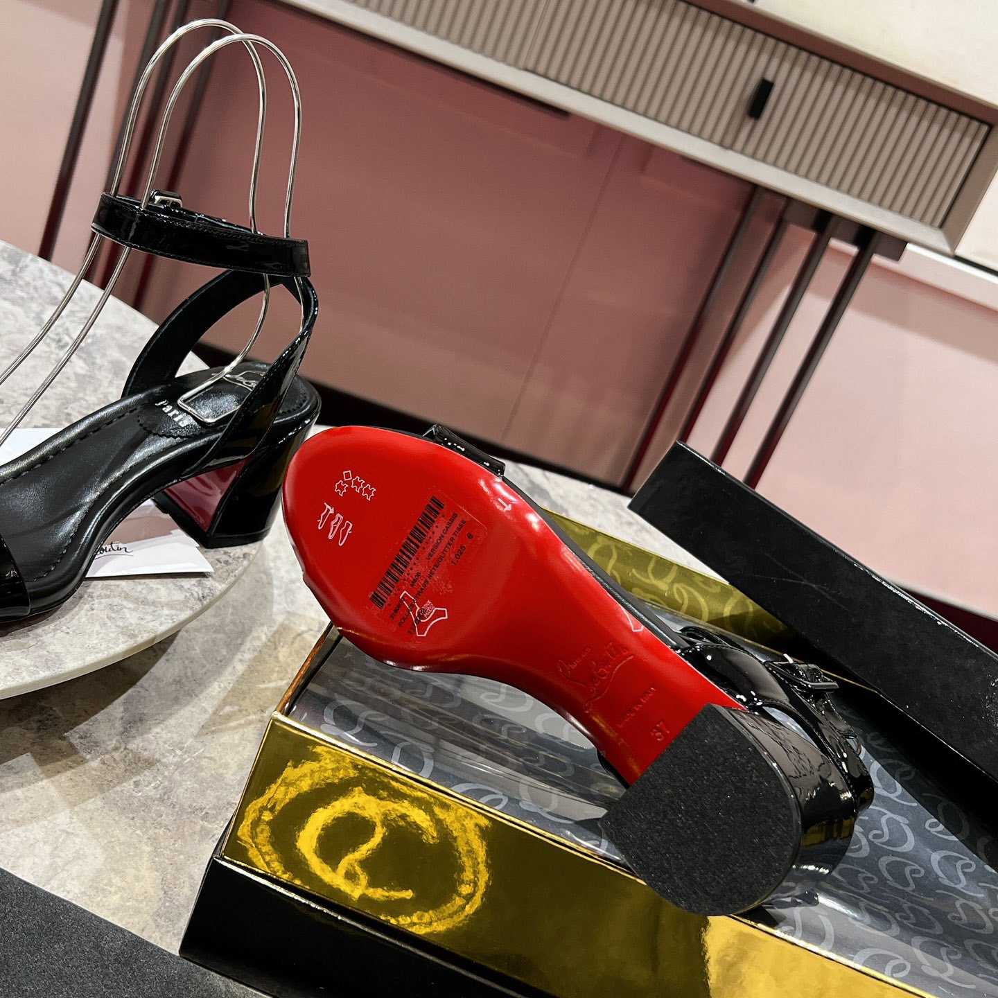 Christian Louboutin Miss Sabina 55mm Strappy Sandals - DopestKickz