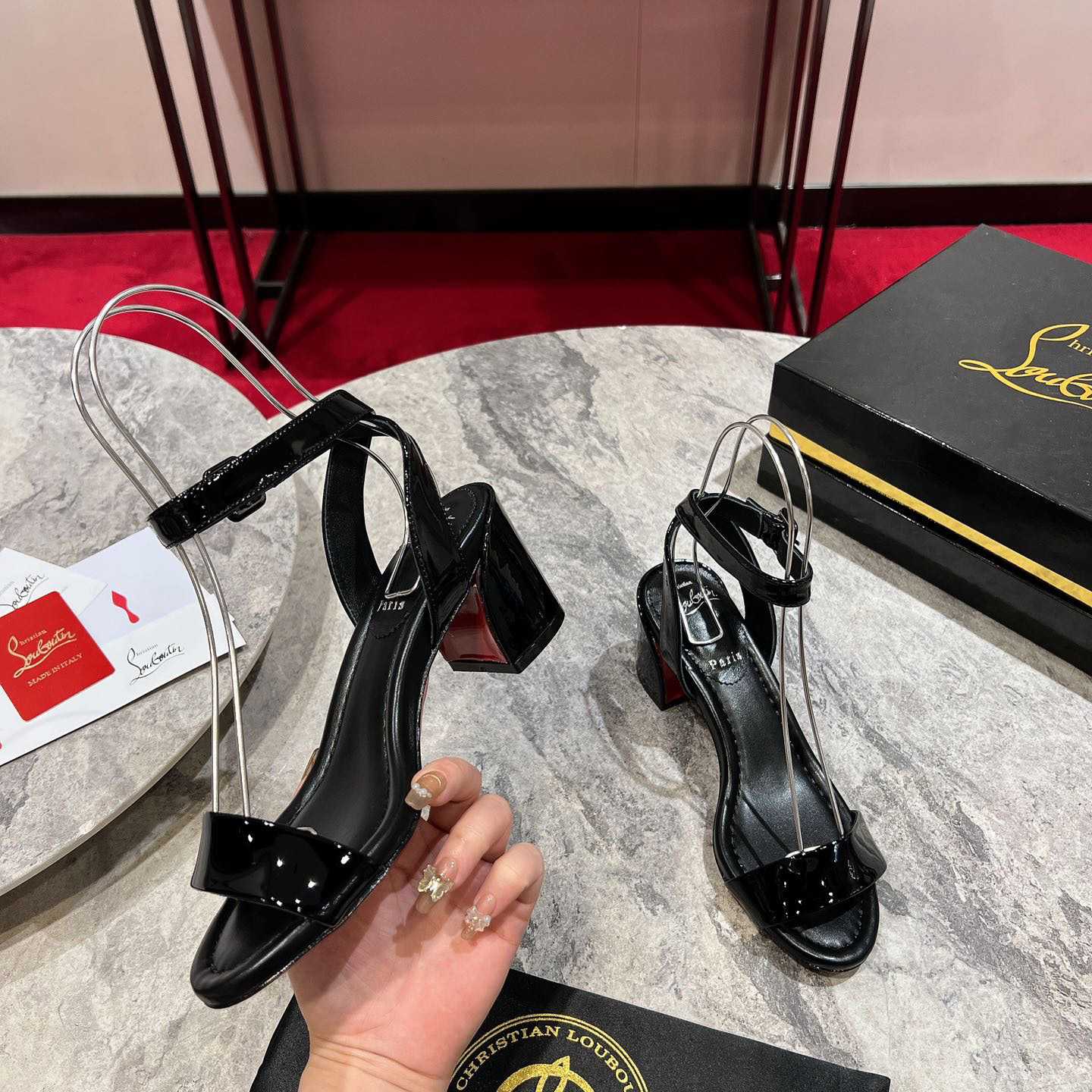 Christian Louboutin Miss Sabina 55mm Strappy Sandals - DopestKickz