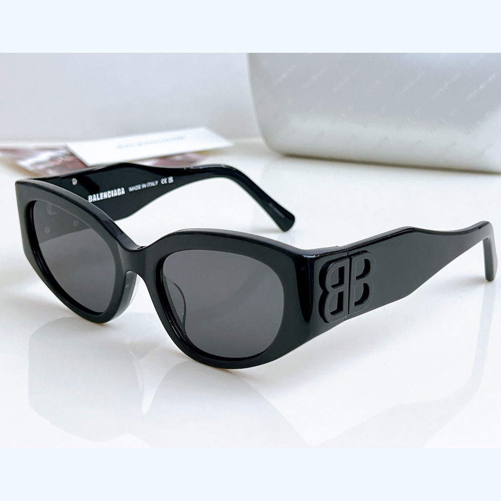 Balenciaga Bossy Round AF Sunglasses In Black  BB0324 - DopestKickz