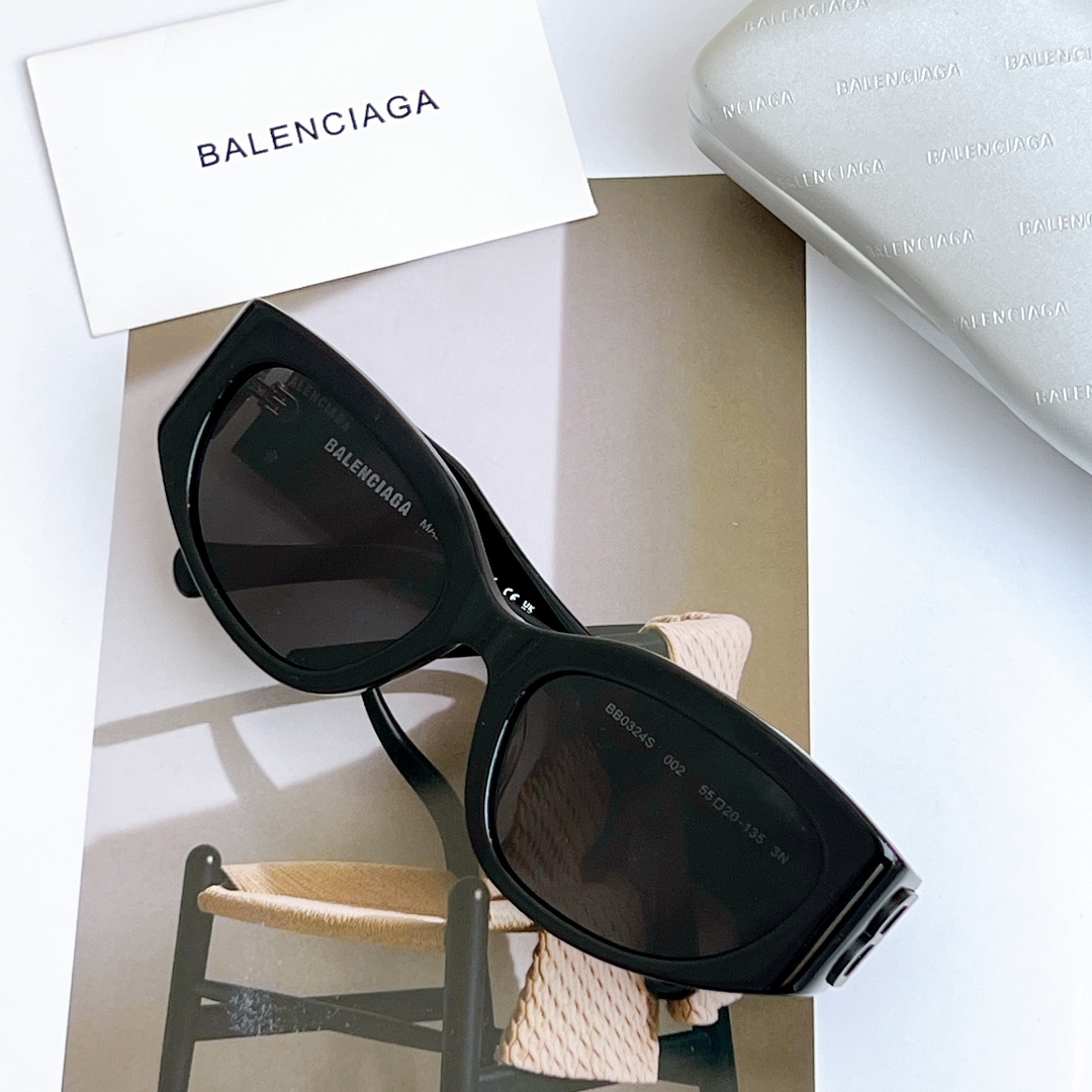 Balenciaga Bossy Round AF Sunglasses In Black  BB0324 - DopestKickz