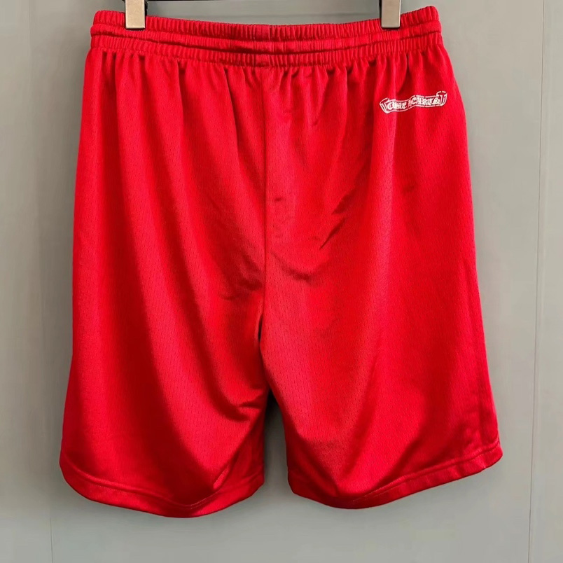 Chrome Hearts Matty Boy Form Mesh Varsity Shorts Red - DopestKickz