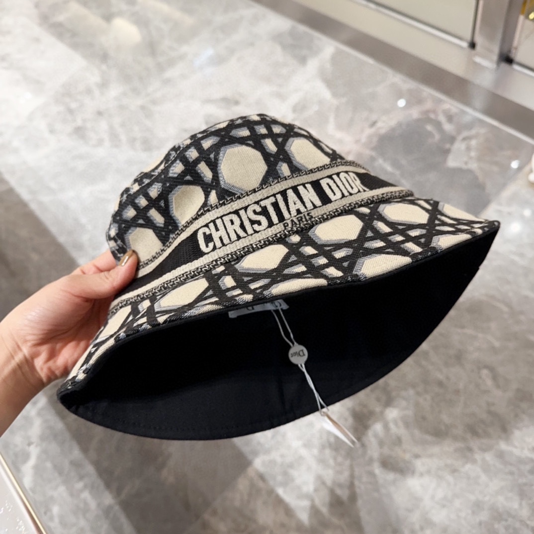 Dior D-Bobby Macrocannage Small Brim Bucket Hat - DopestKickz