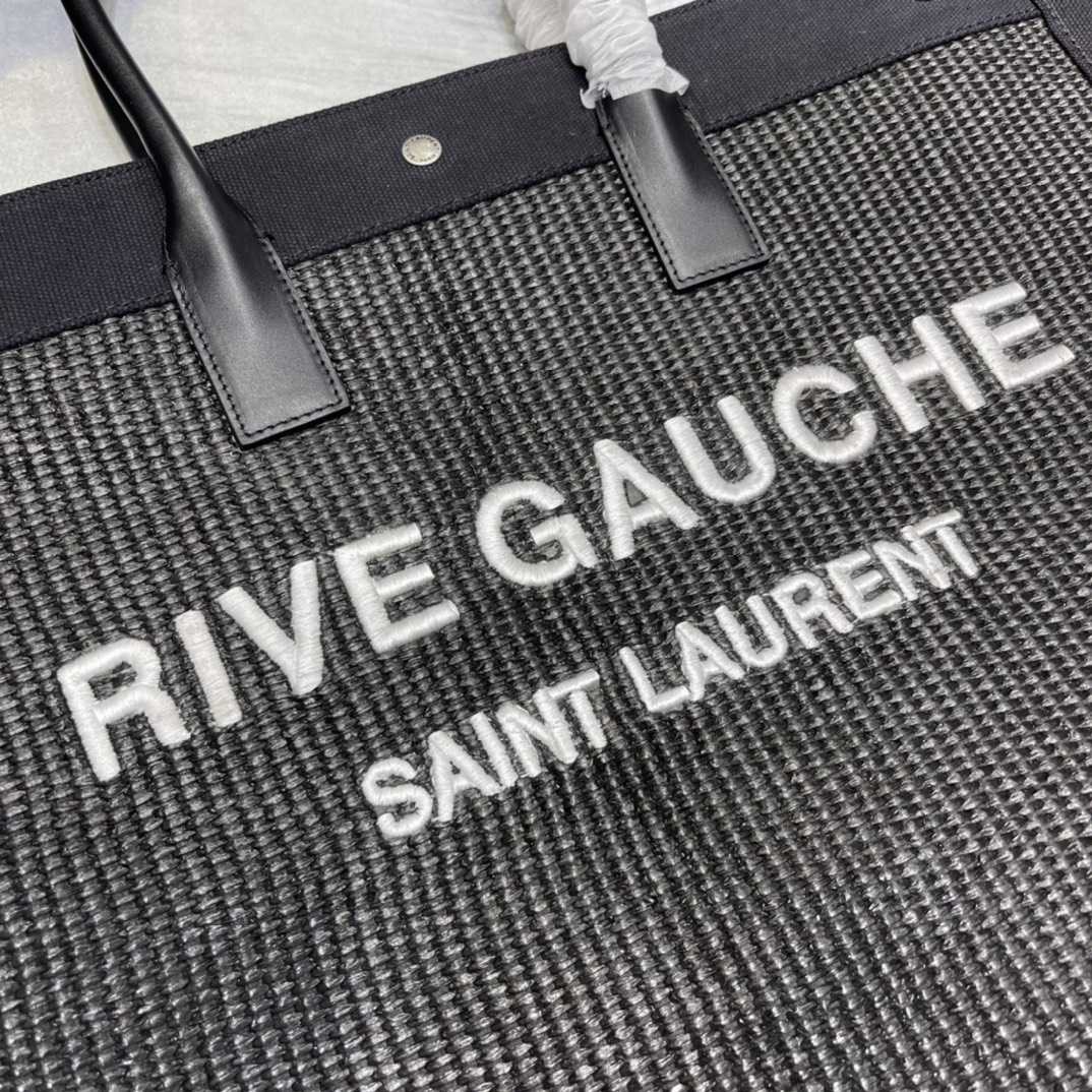 Saint Laurent Rive Gauche Woven Tote Bag   48×36×16cm - DopestKickz