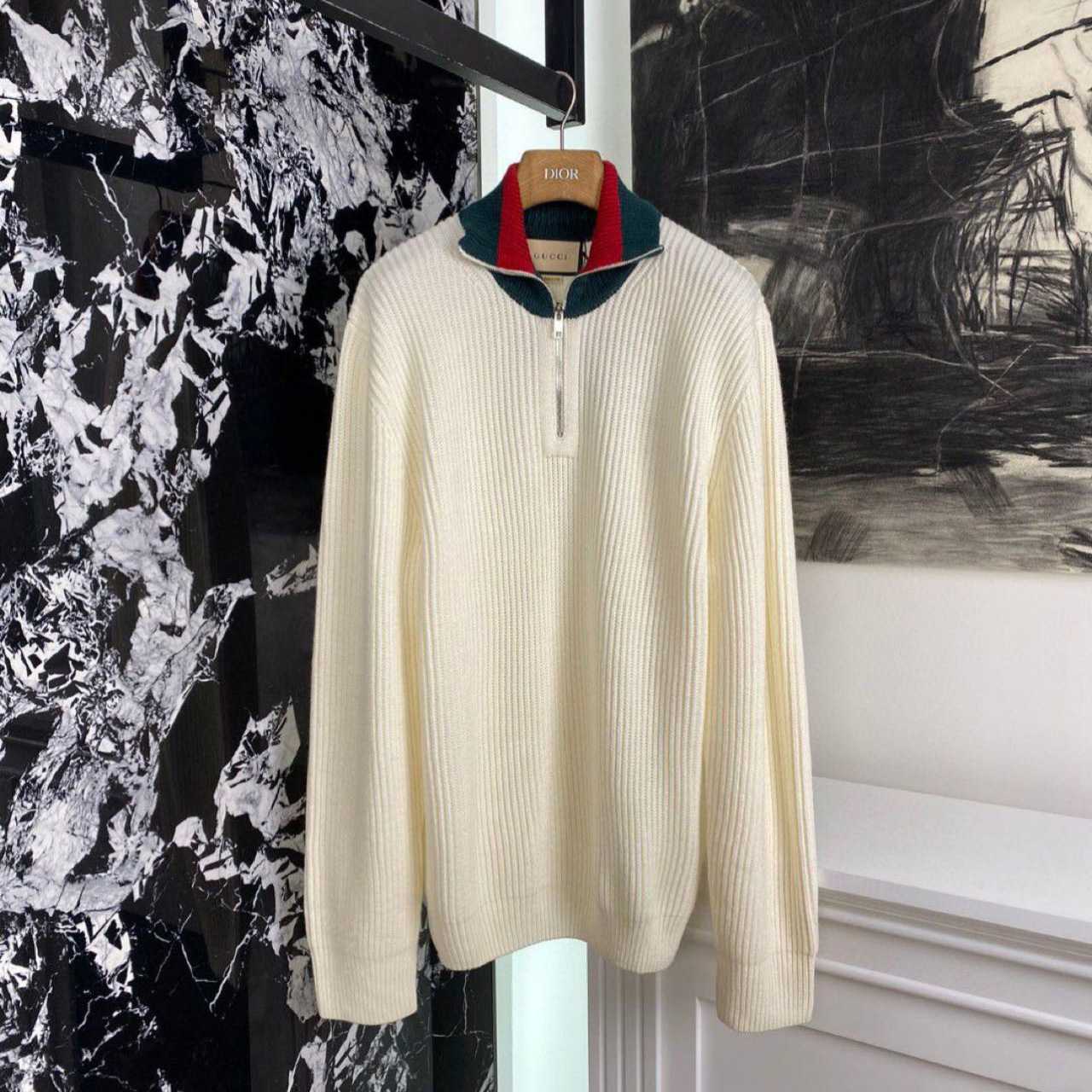 Gucci Knit Wool Sweater With Web - DopestKickz