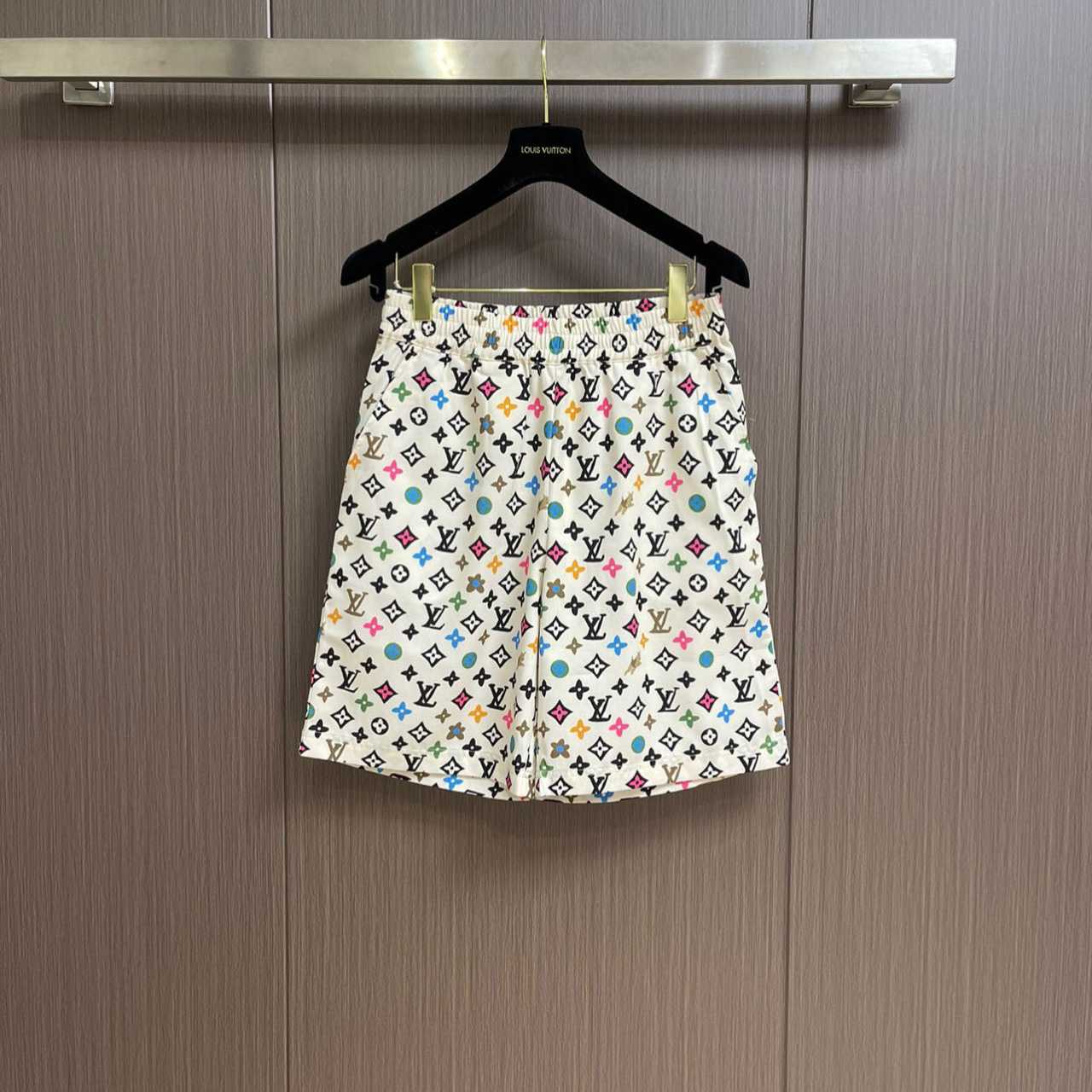 Louis Vuitton By Tyler, the Creator Monogram Printed Silk Shorts - DopestKickz