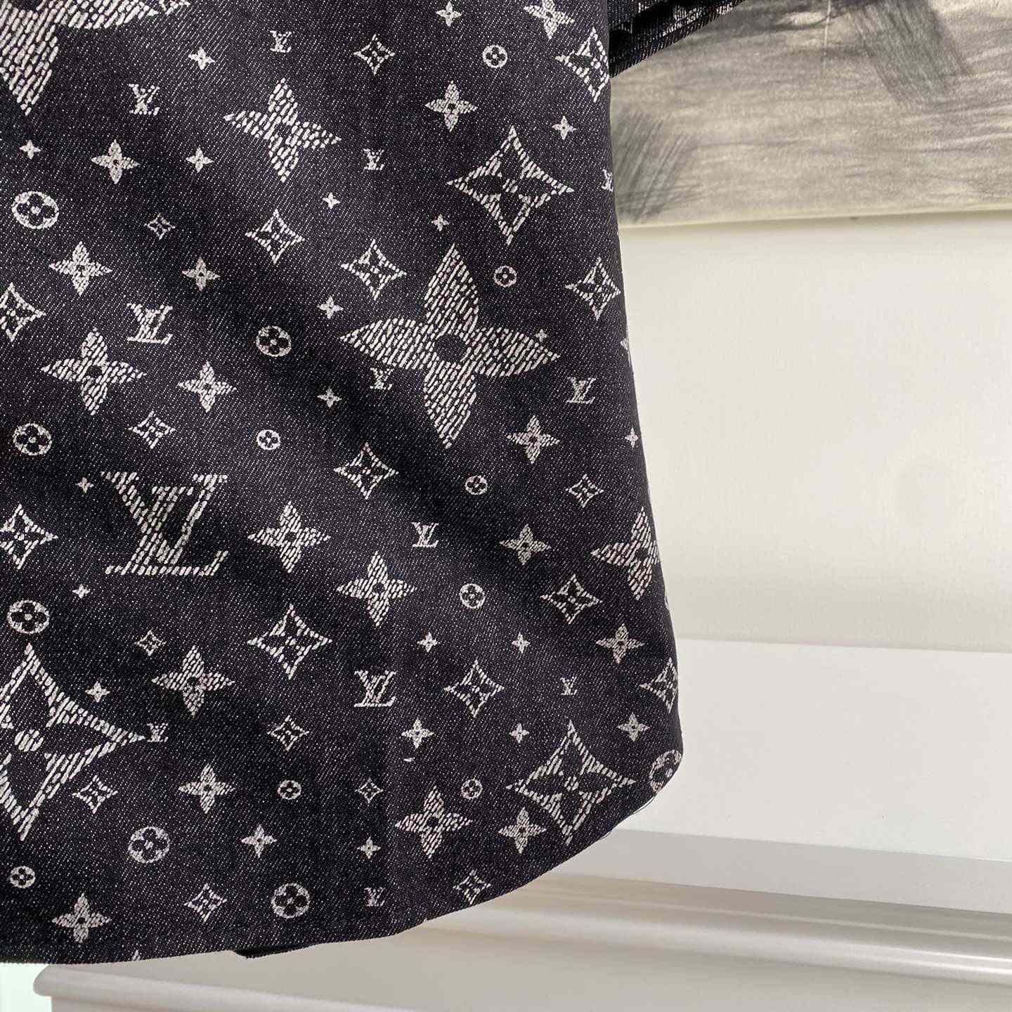 Louis Vuitton Monogram Denim Baseball Shirt - DopestKickz
