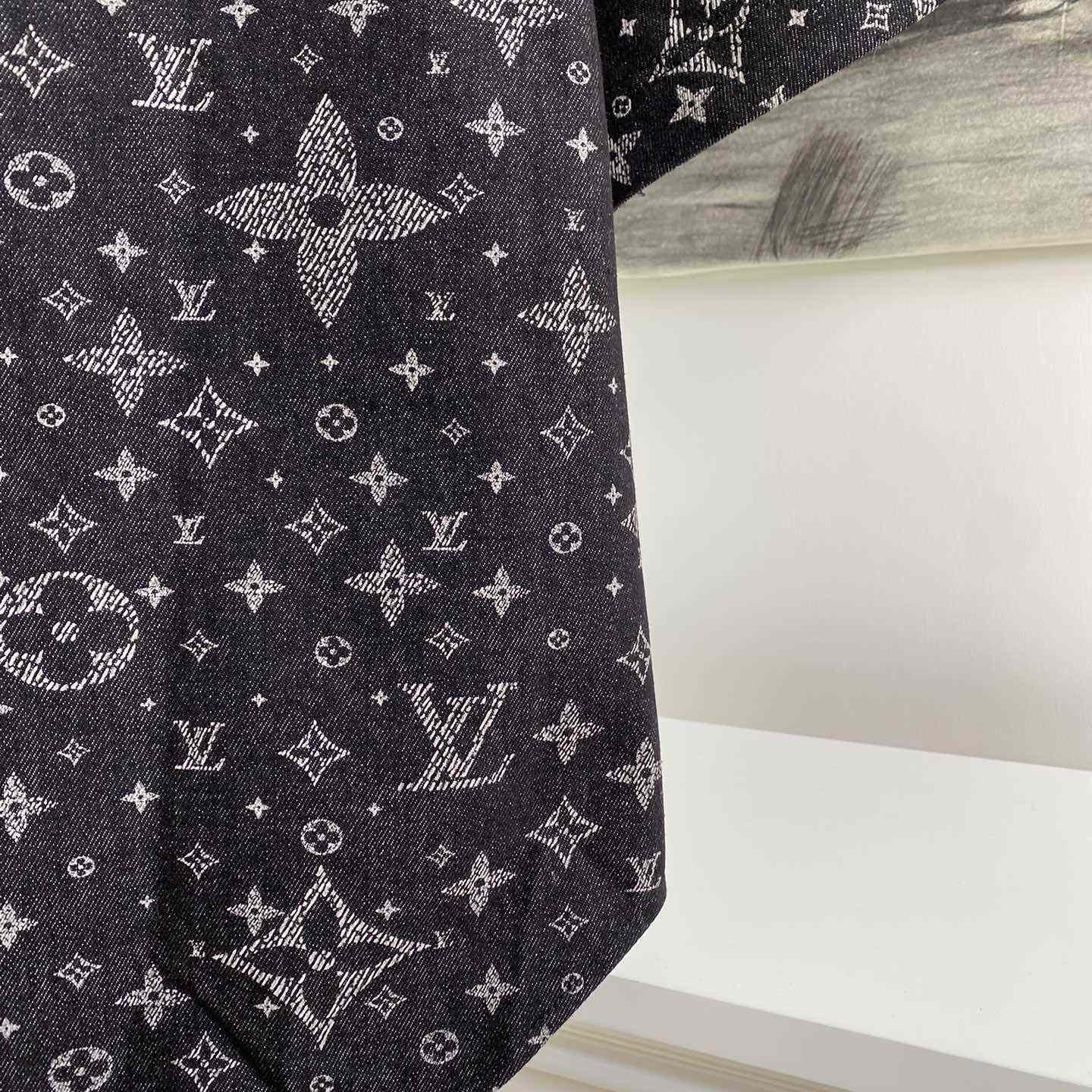 Louis Vuitton Monogram Denim Baseball Shirt - DopestKickz