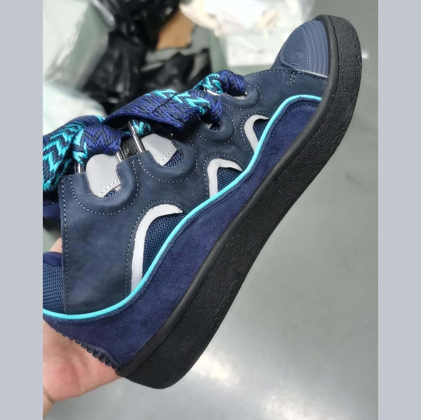 Lanvin Curb Panelled Sneakers - DopestKickz