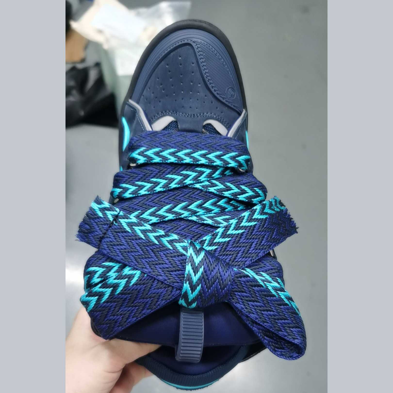 Lanvin Curb Panelled Sneakers - DopestKickz