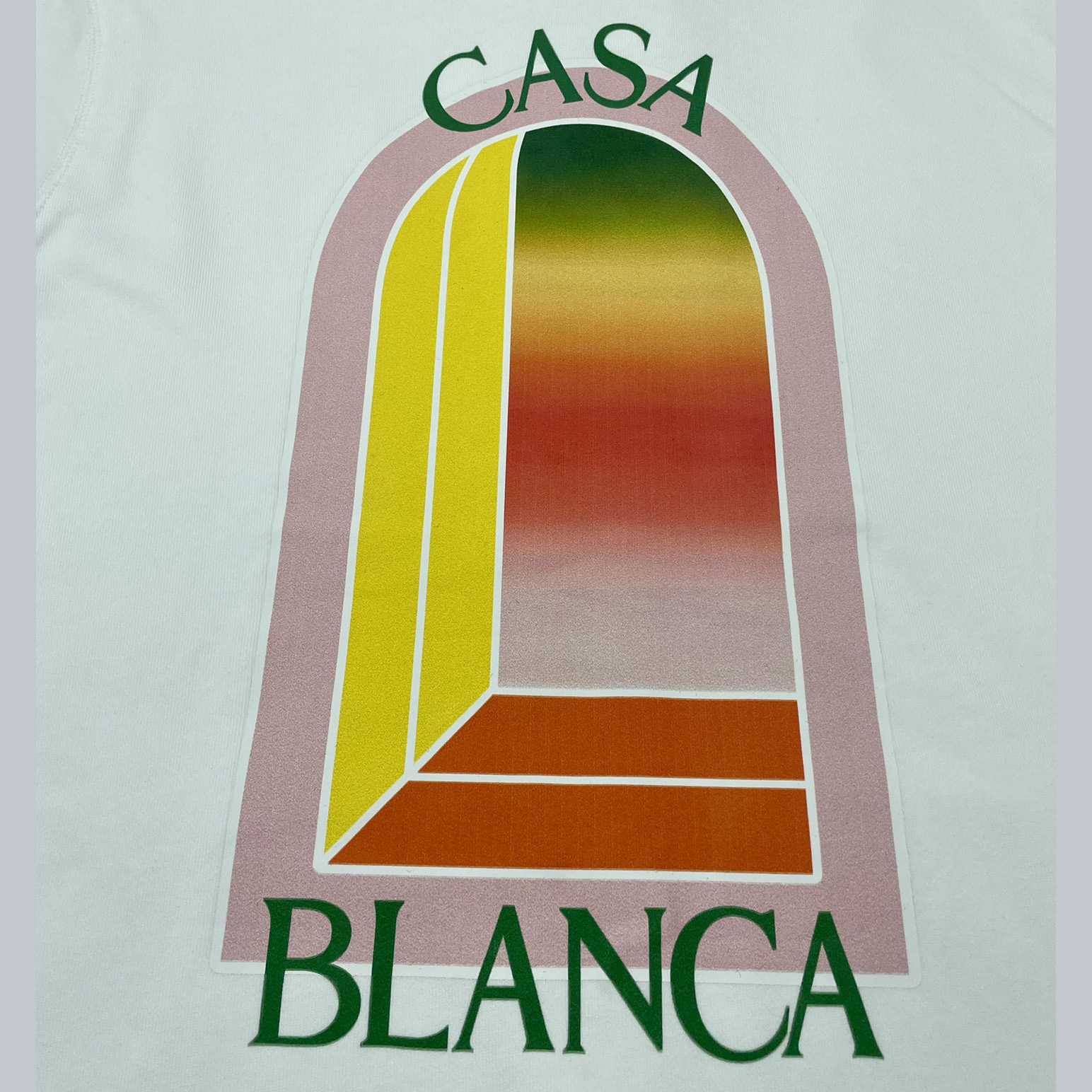 Casablanca White Gradient Arch Organic Cotton Hoodie    c806 - DopestKickz