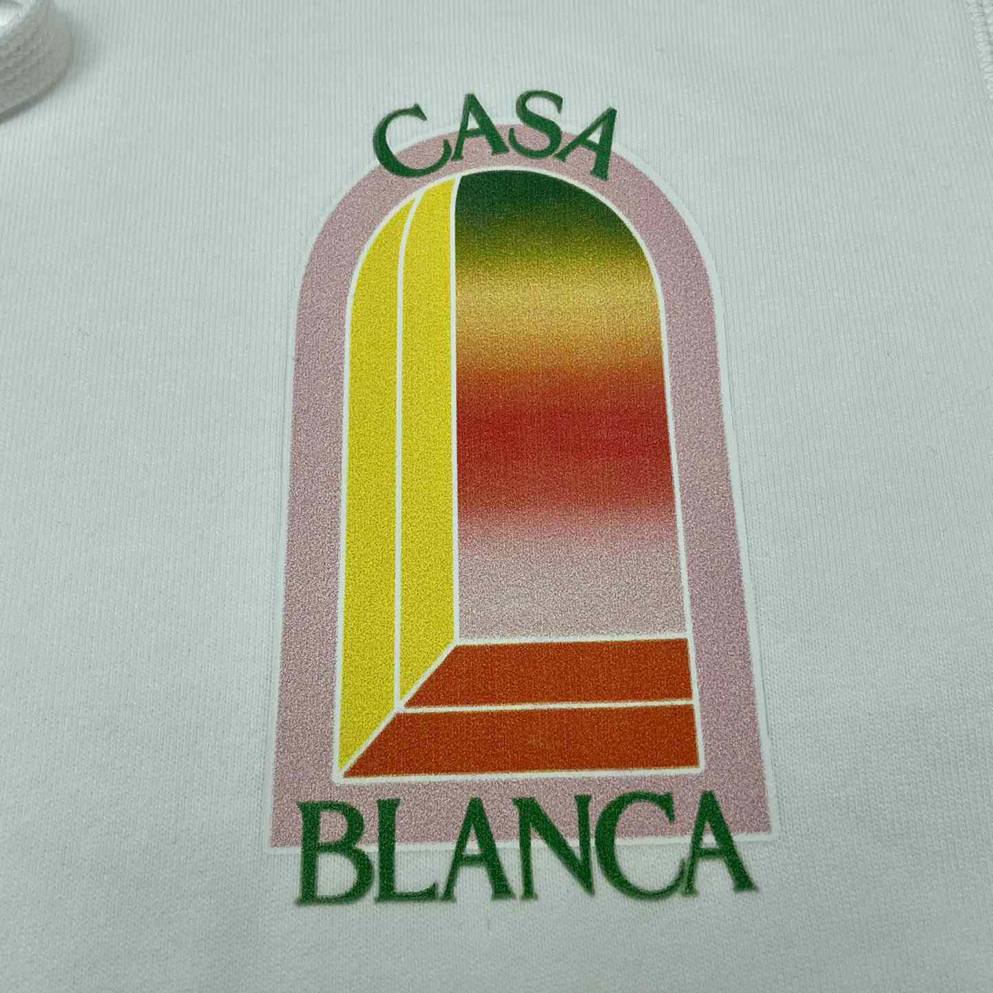 Casablanca White Gradient Arch Organic Cotton Hoodie    c806 - DopestKickz