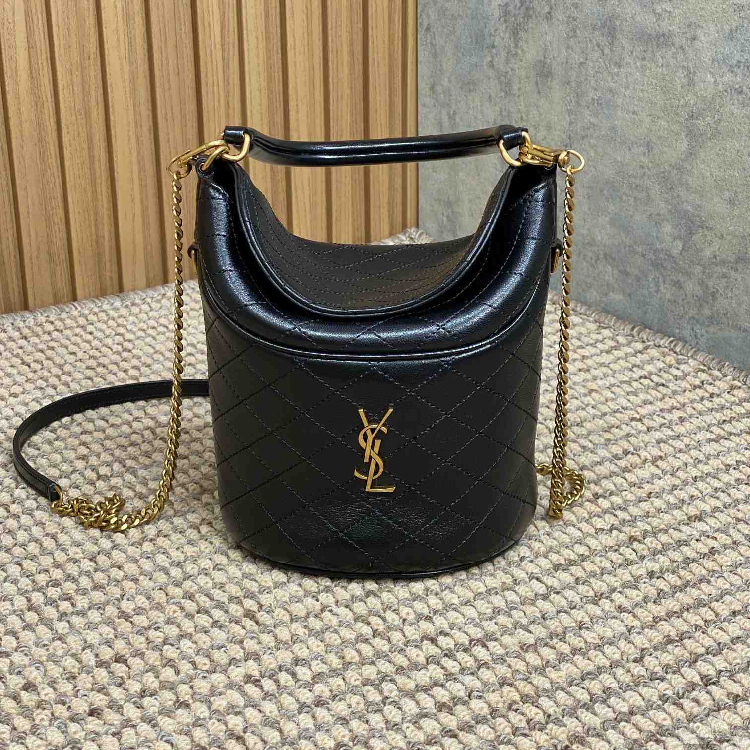 Saint Laurent Gaby Bucket Bag In Lambskin  - DopestKickz