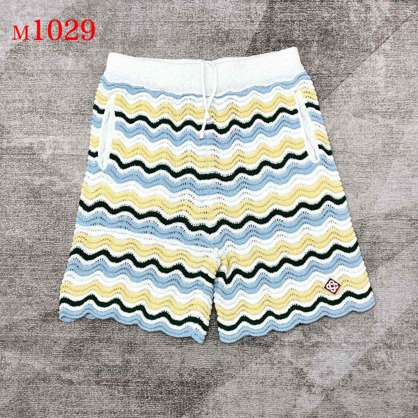 Casablanca Wavy Knit Cotton Shorts   m1029 - DopestKickz